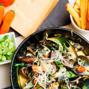 Mejillones parmesanos